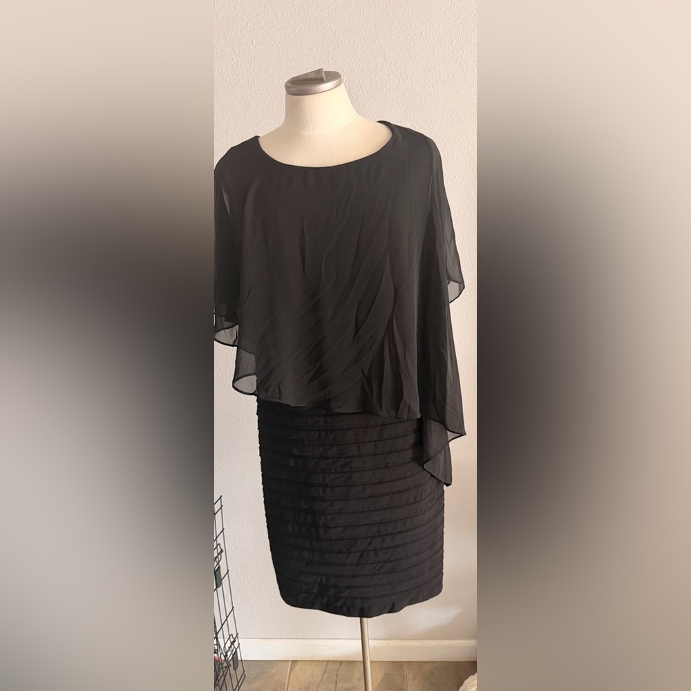 Scarlett Chic Black Asymmetrical Dress 16W New